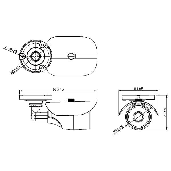 Câmara Externa de Segurança Vimar Elvox 2.1MP 1080p Full-HD com visão noturna, modelo 46CAM.136B.8